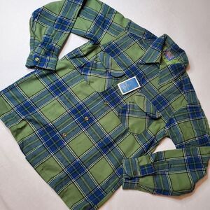 Pendleton Men's Size M NWT Vintage 60s Flannel Button Up Shirt Flap Pockets